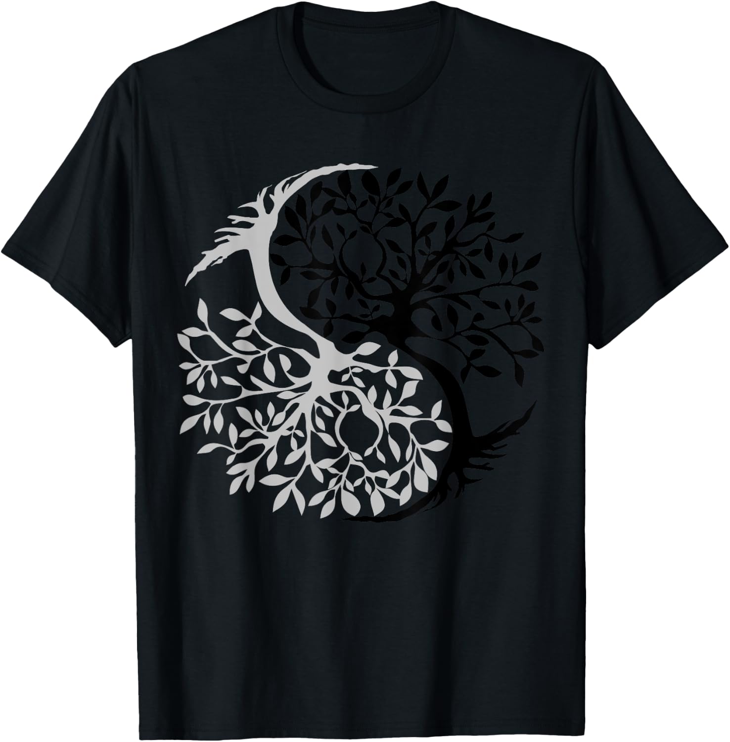 Tree Of Life Yin Yang Symbol Funny Bonsai Zen Gift Men Women T-Shirt - T-Shirt | Black