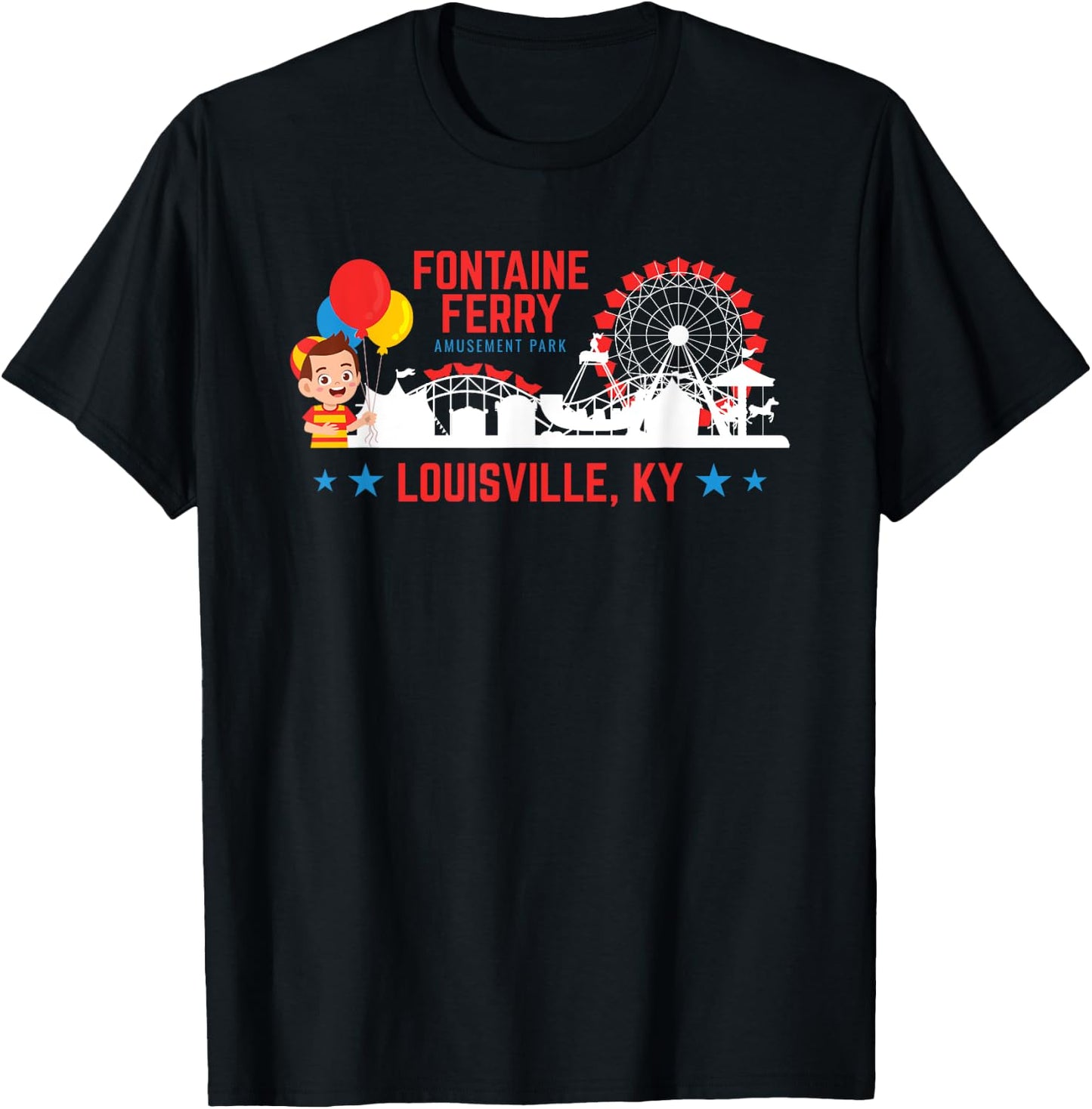 Louisville Park Fountain Fontaine Ferry T-Shirt - T-Shirt | Black