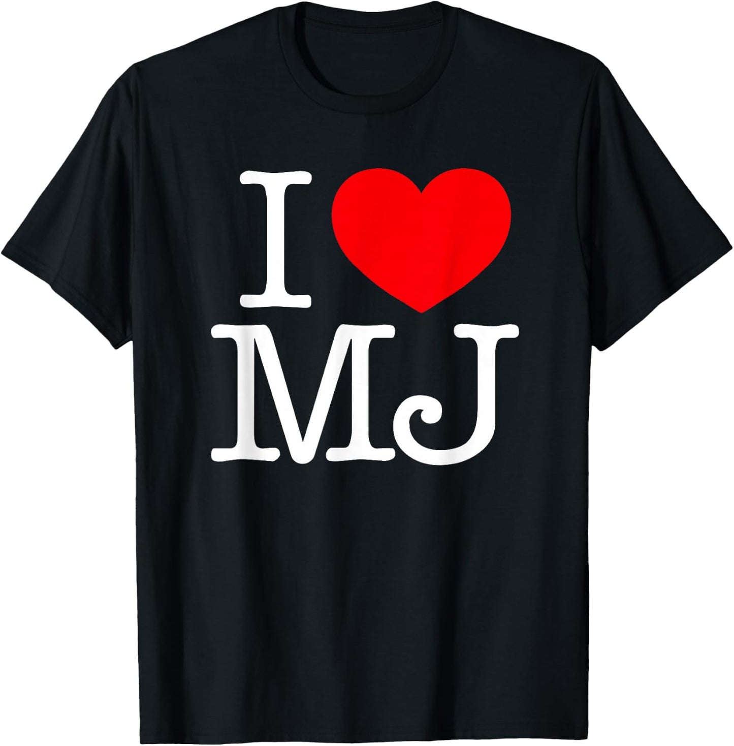 I Love (Heart) MJ T-Shirt - T-Shirt | Black