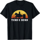Turn And Burn Barrel Racing - Barrel Racer Rodeo T-Shirt - T-Shirt | Black