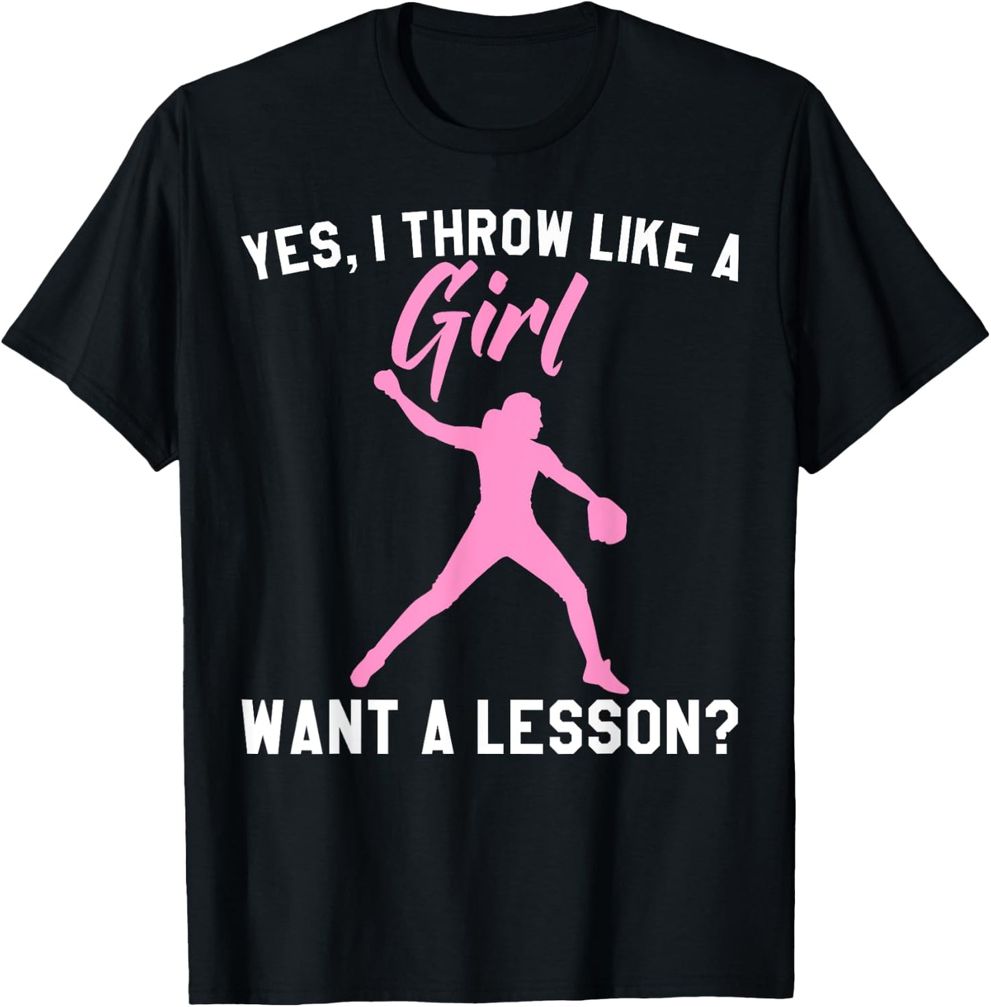 Funny Softball Art For Girls Women Softball Player Softball T-Shirt - T-Shirt | Black
