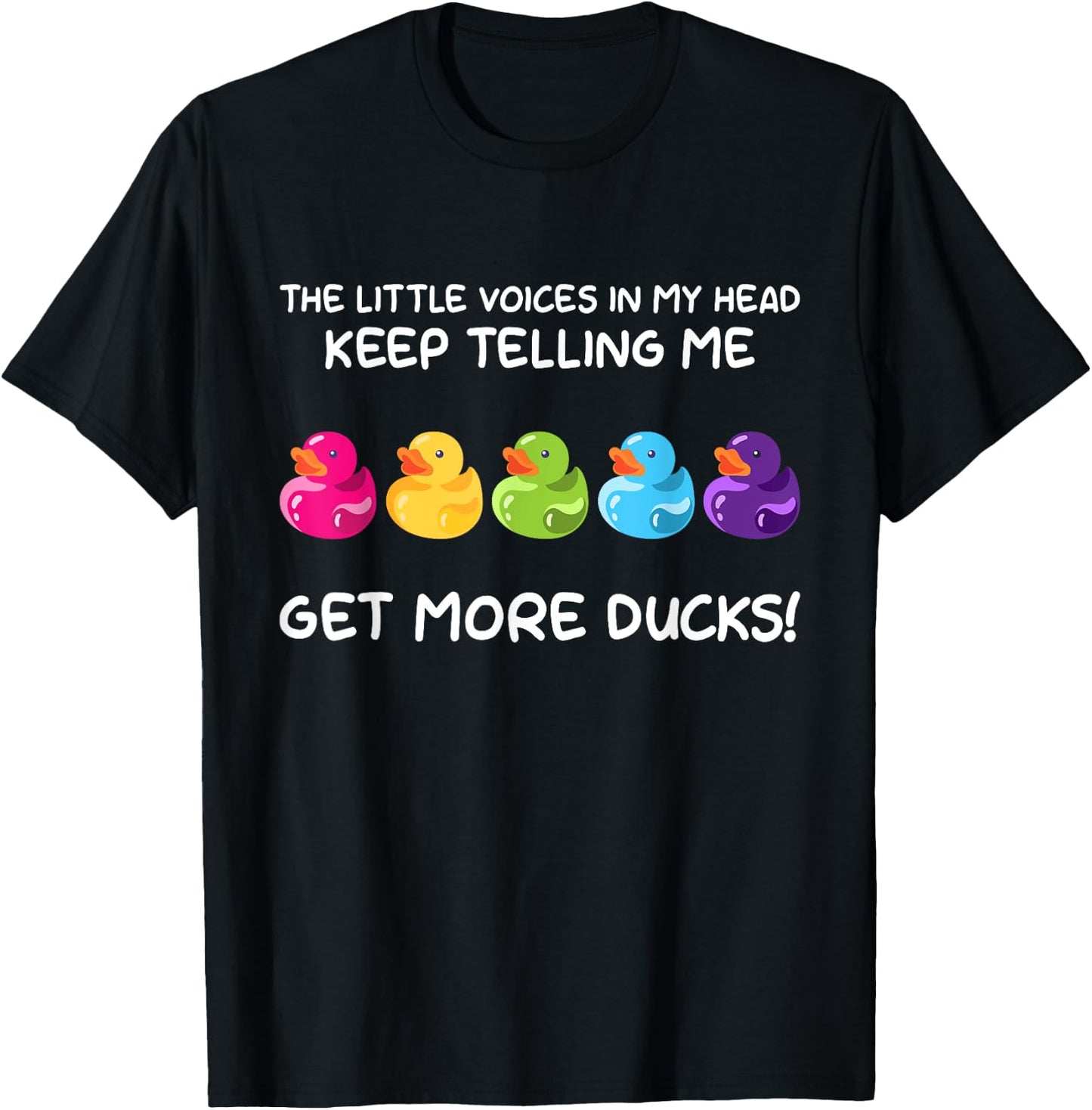 Cool Retro Yellow Rainbow Rubber Duck in 70s 80s Funny Duck T-Shirt - T-Shirt | Black