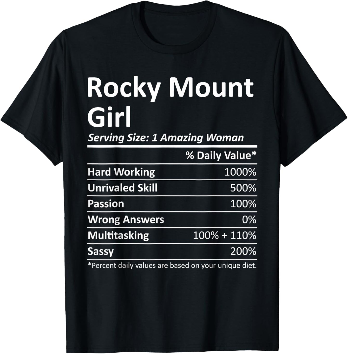 ROCKY MOUNT GIRL NC NORTH CAROLINA Funny City Home Root Gift T-Shirt - T-Shirt | Black
