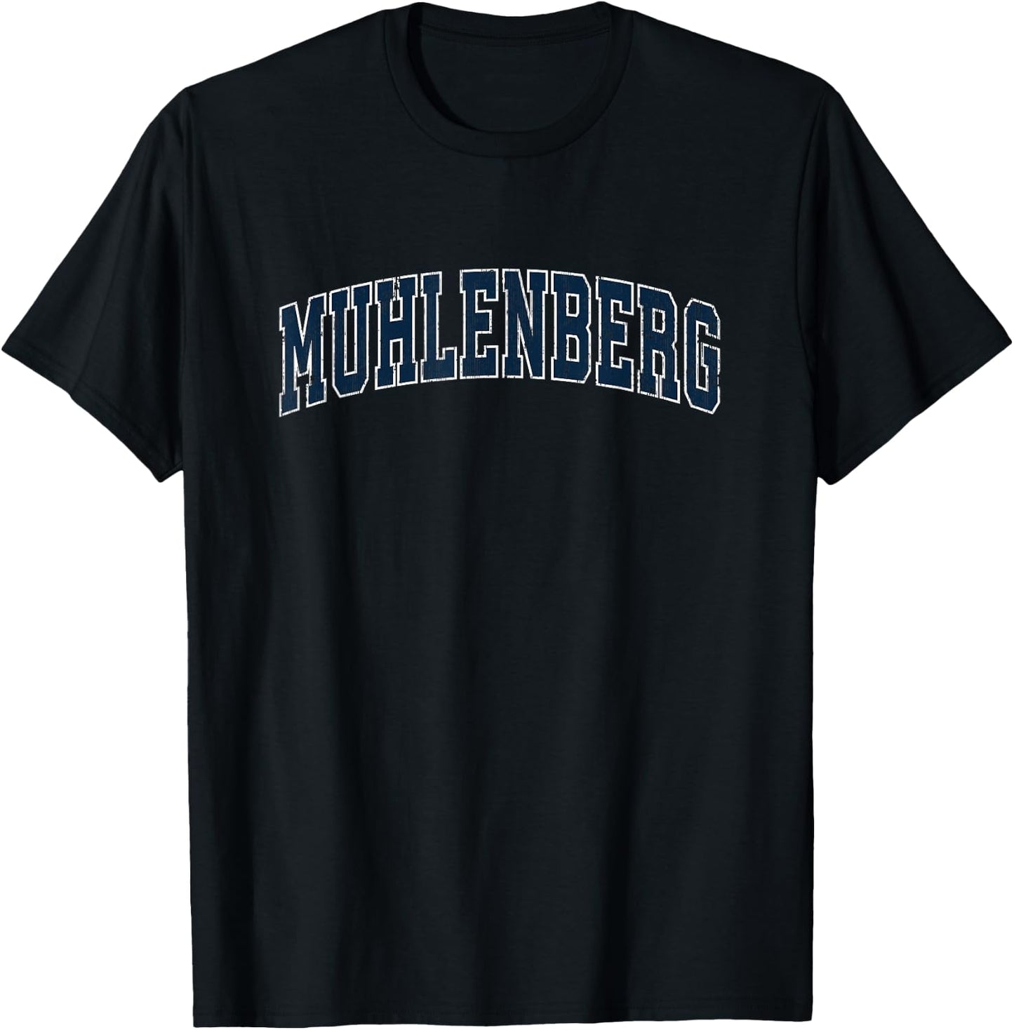 Muhlenberg Pennsylvania PA Vintage Sports Design Navy Design T-Shirt - T-Shirt | Black