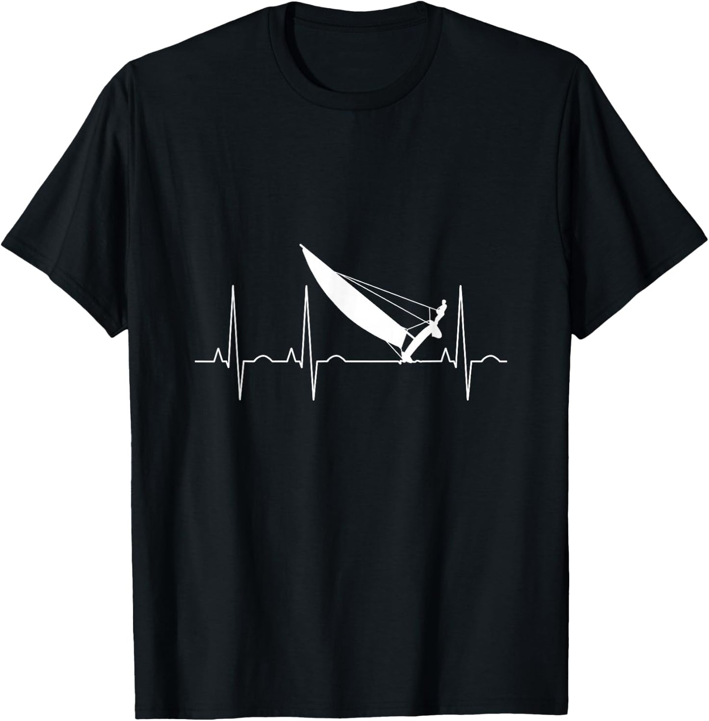 Catamaran trapeze sailing Pulse Frequency T-Shirt - T-Shirt | Black