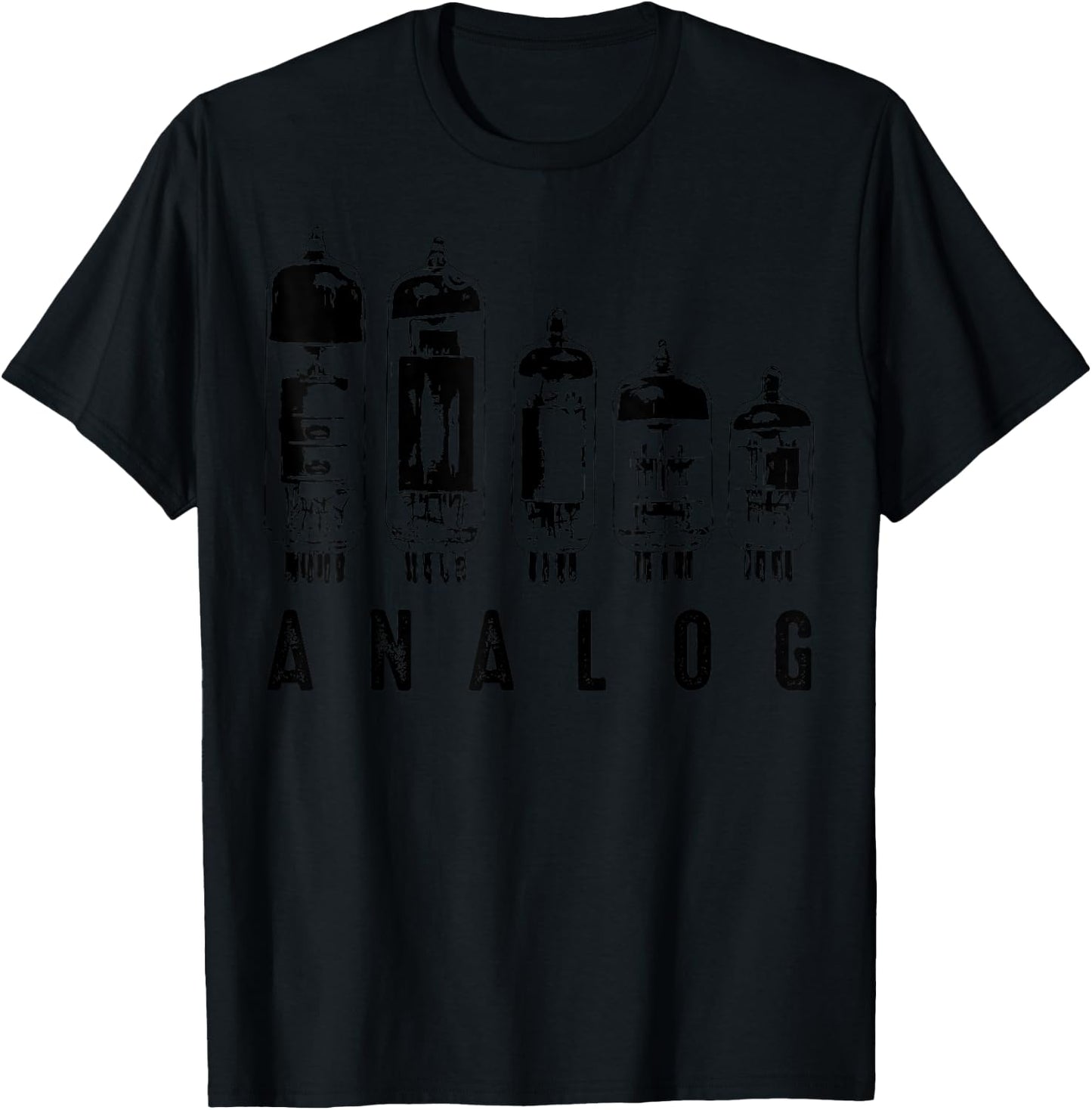 Cool Analog Vacuum Tubes Gift | Funny Electron Valve Lover T-Shirt - T-Shirt | Black