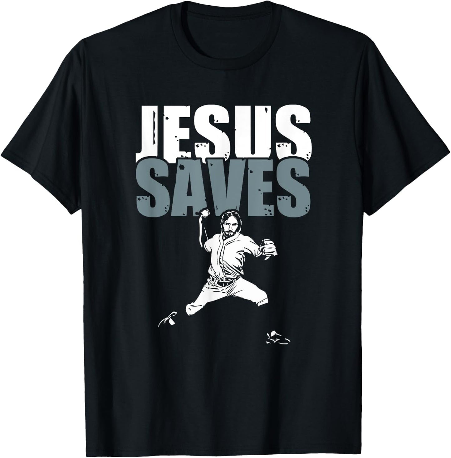 Jesus Saved - Religious Christian Baseball Gift T-Shirt - T-Shirt | Black