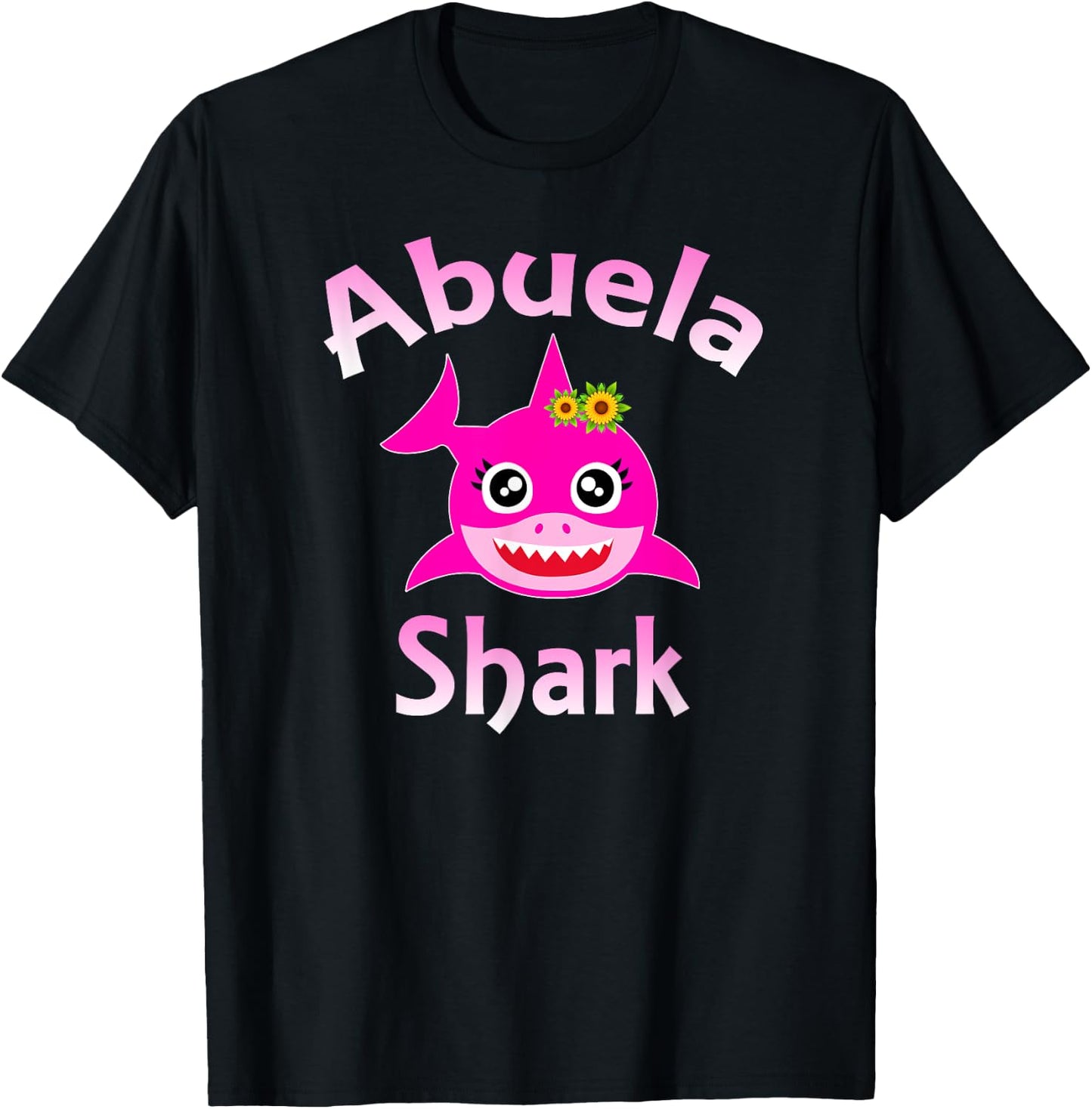 Abuela Shark Funny Spanish Gift Grandma T-Shirt - T-Shirt | Black