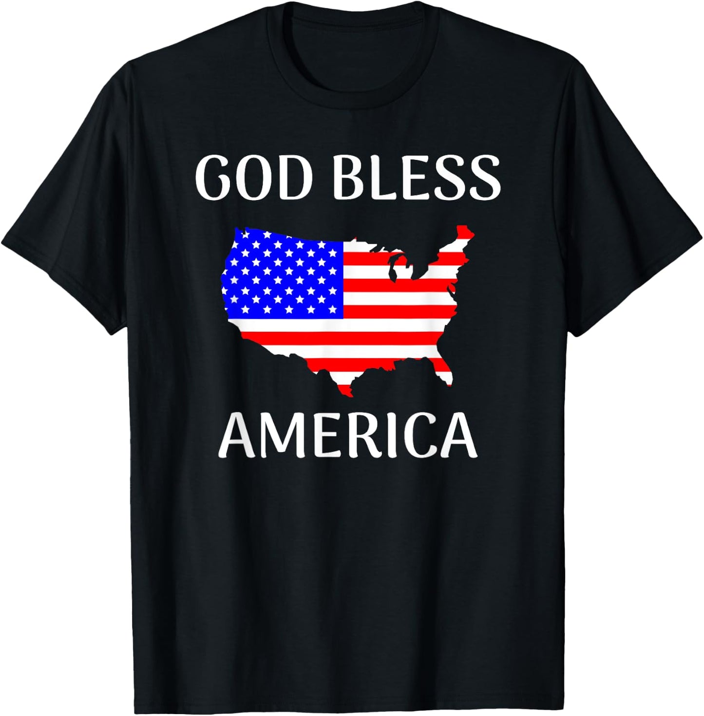 God Bless America United States Flag Country T-Shirt - T-Shirt | Black