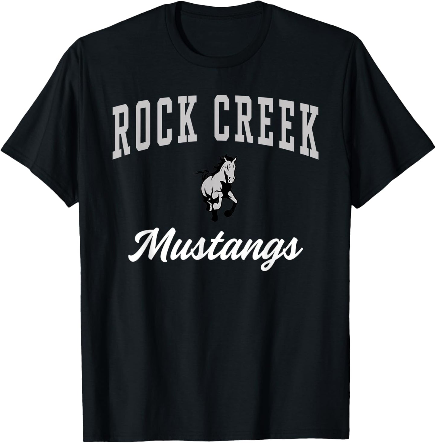 Rock Creek High School Mustangs T-Shirt - T-Shirt | Black