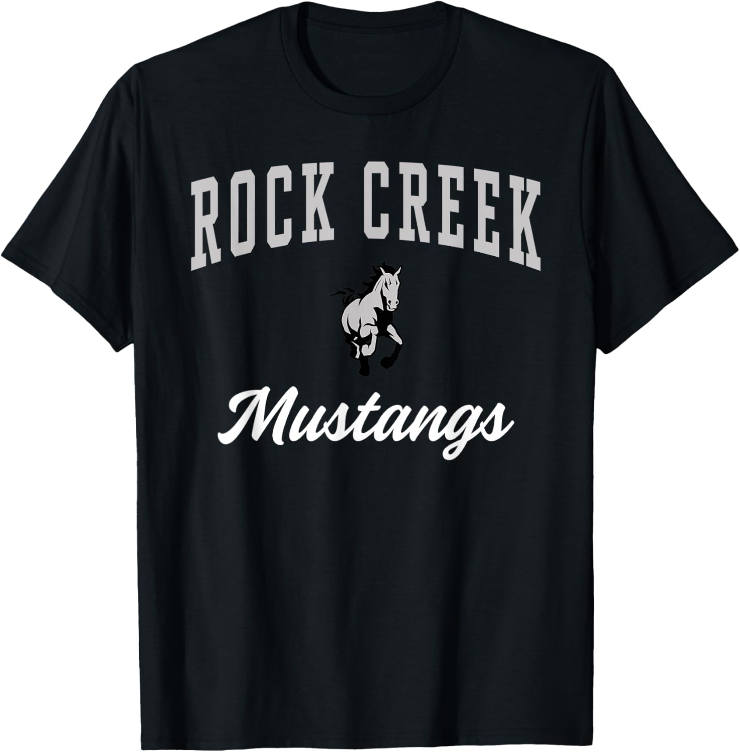 Rock Creek High School Mustangs T-Shirt - T-Shirt | Black