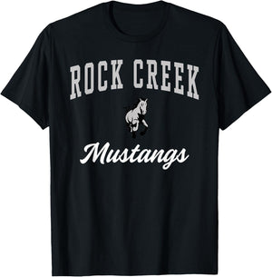 Rock Creek High School Mustangs T-Shirt - T-Shirt | Black