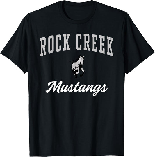 Rock Creek High School Mustangs T-Shirt - T-Shirt | Black