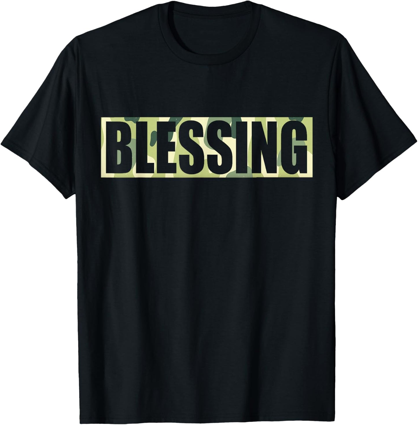 Camouflage Themed Party BLESSING IN DISGUISE Word Pun Funny T-Shirt - T-Shirt | Black