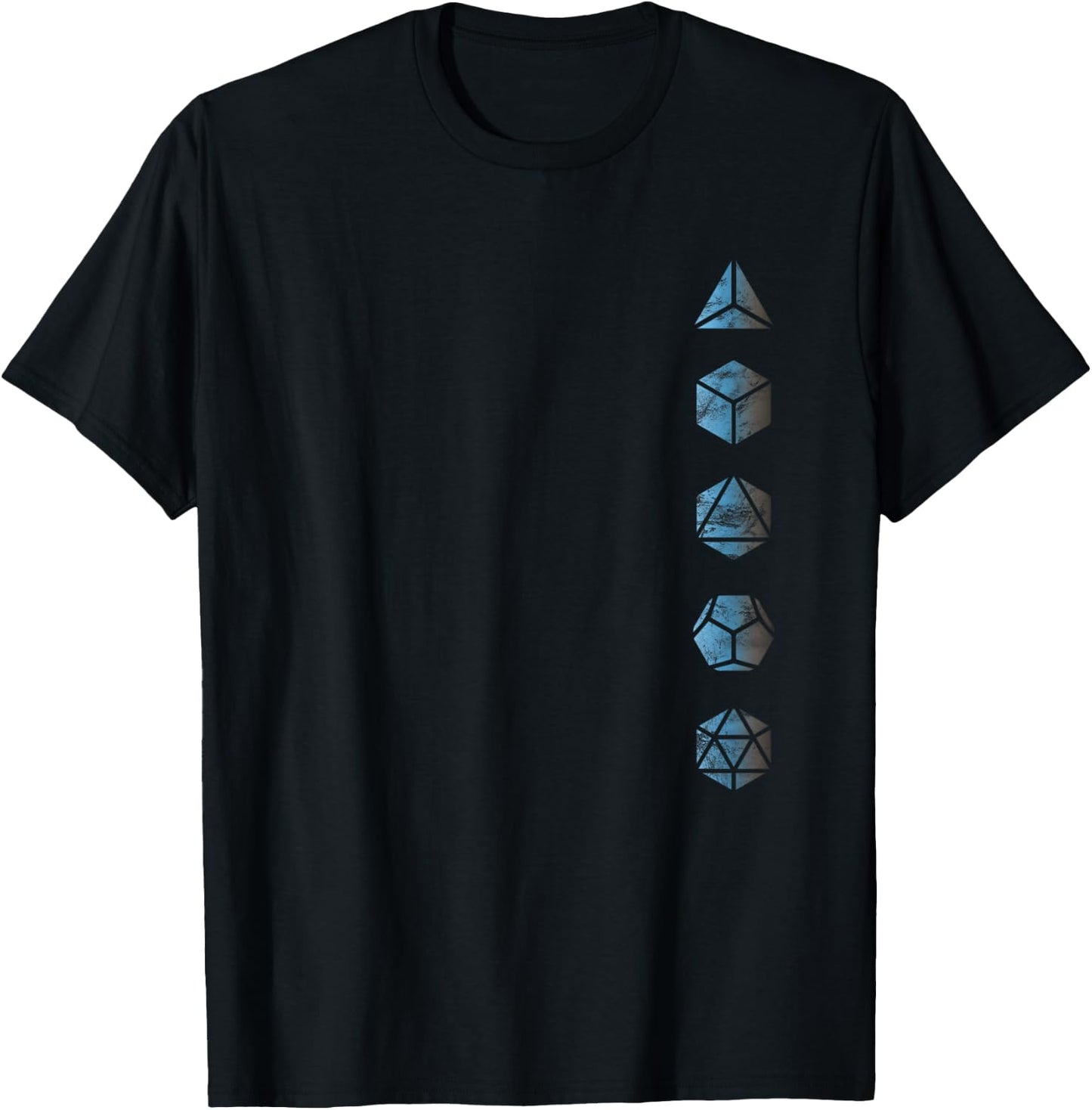 Platonic solids mathematics geometry symbol polyhedron T-Shirt - T-Shirt | Black