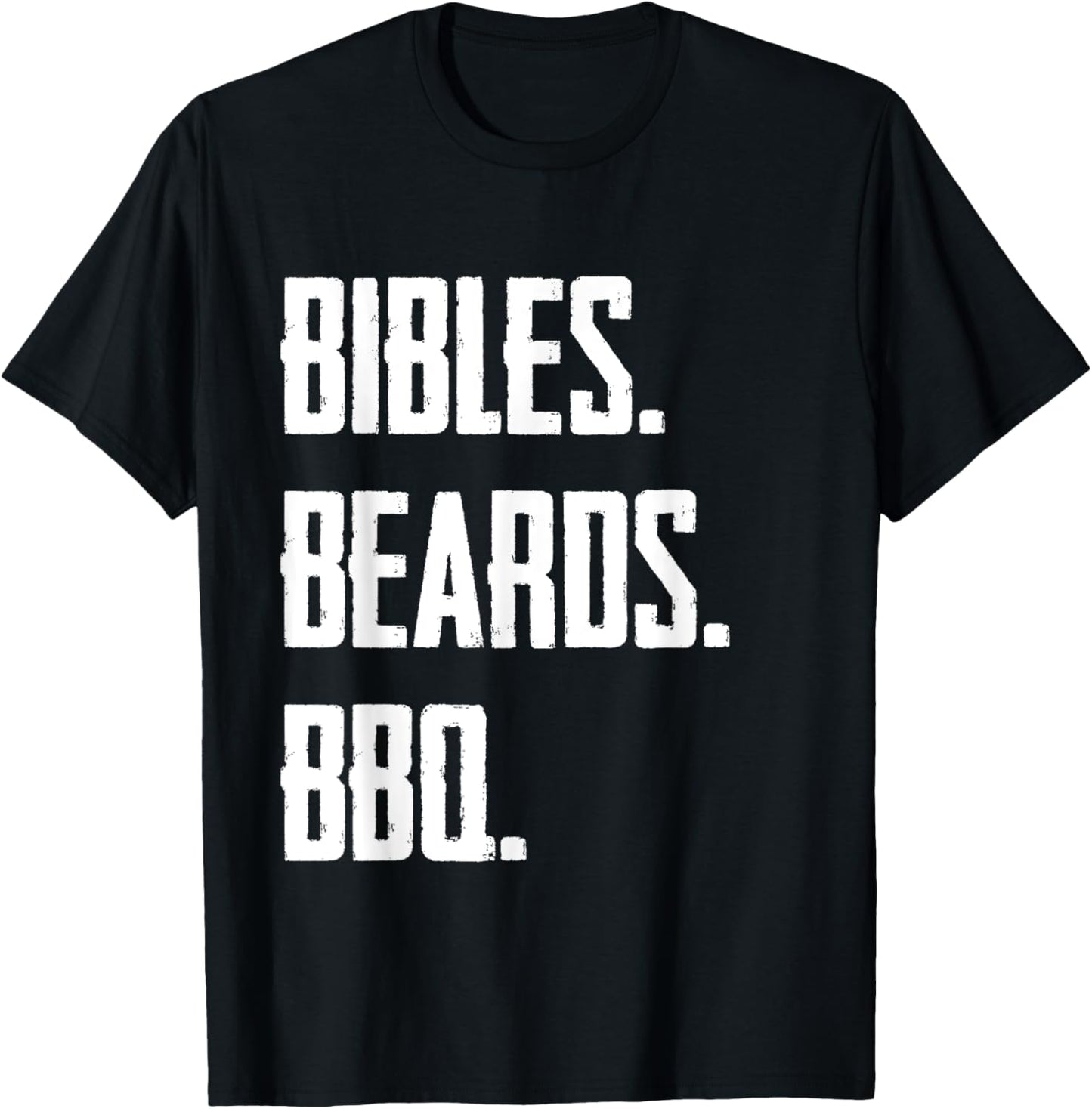 Funny Christianity Bibles Beards BBQ T-Shirt - T-Shirt | Black