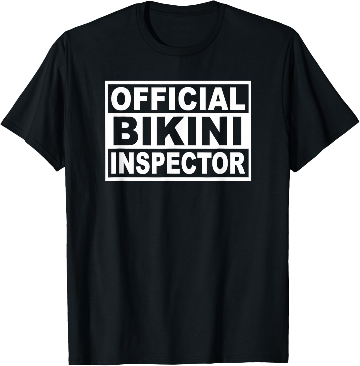 Official Bikini Inspector Graphic T-Shirt - T-Shirt | Black