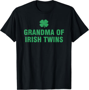 Grandma Of Irish Twins T-Shirt - T-Shirt | Black