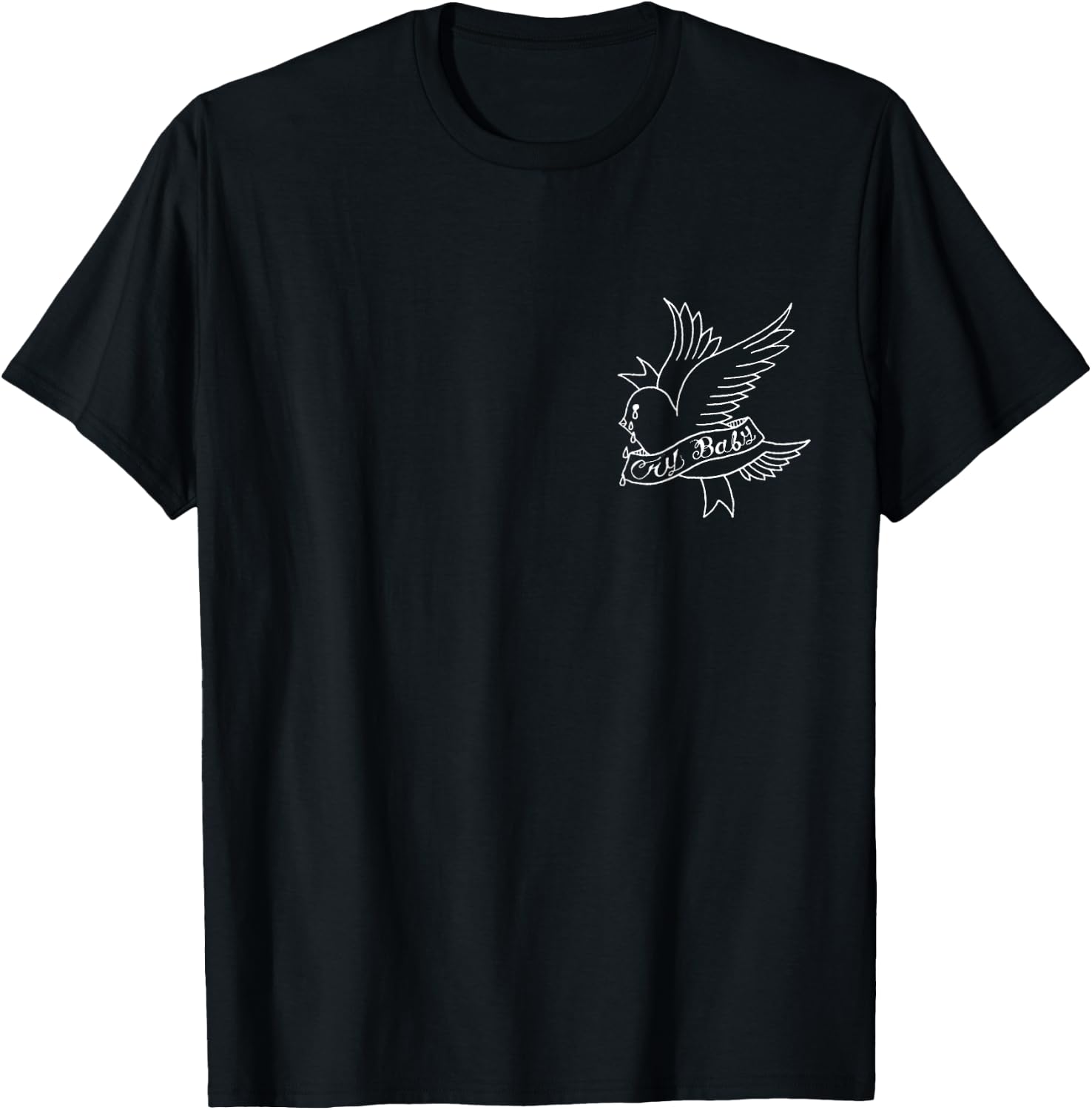 Cry Baby Aesthetic & Gifts Crybaby Bird - -Adults, Black, Small T-Shirt - T-Shirt | Black