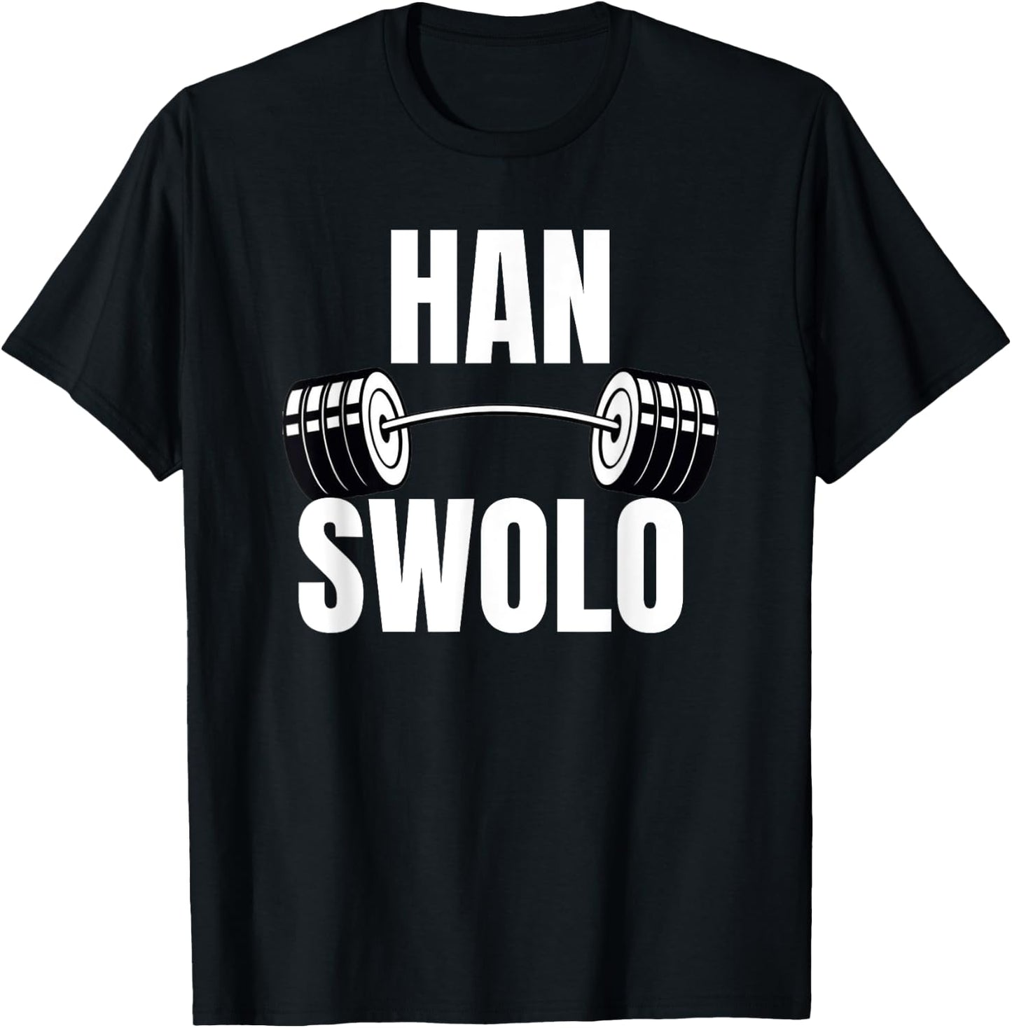 Han Swolo Funny gym - Awesome gym gear gifts T-Shirt - T-Shirt | Black
