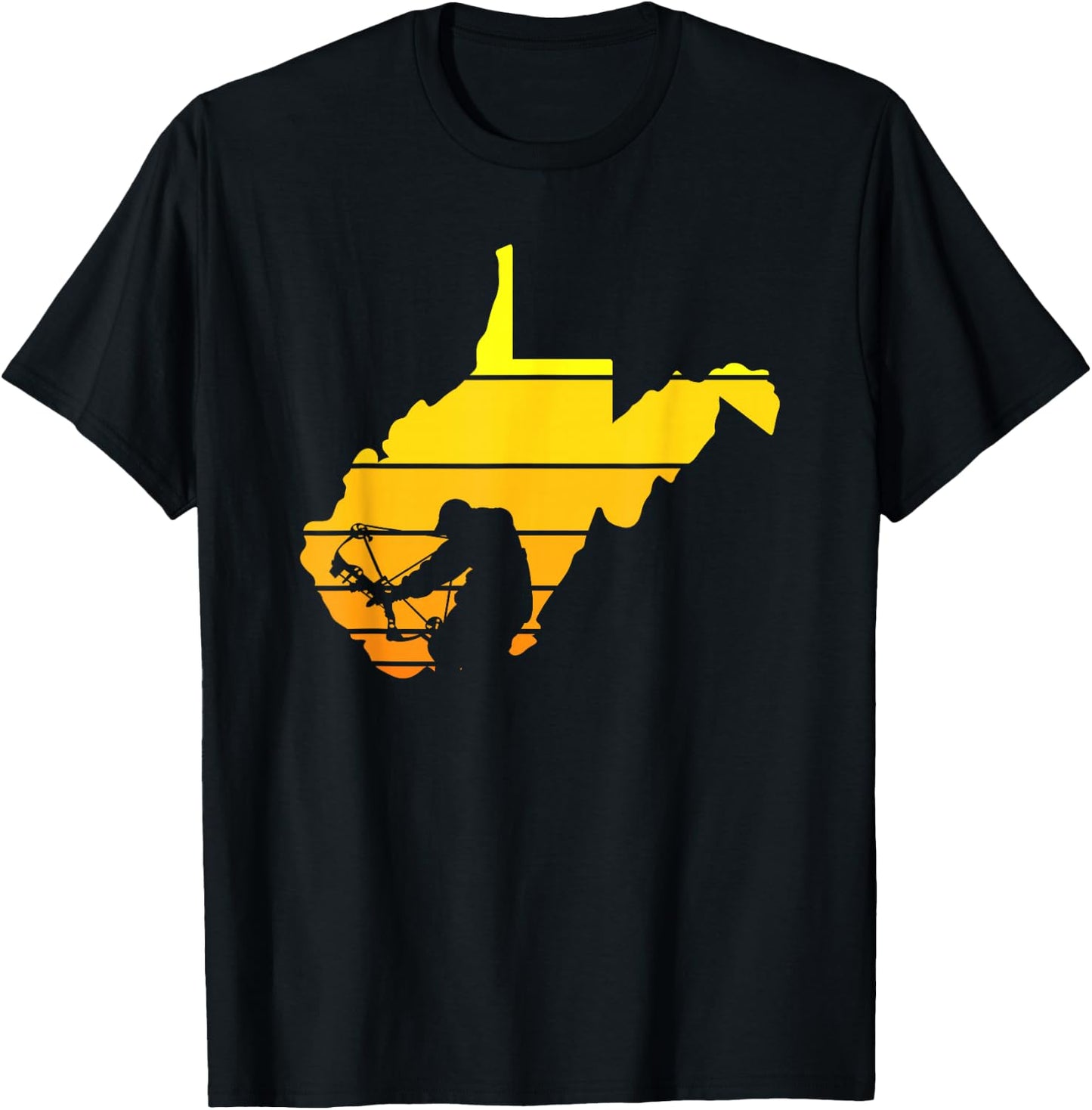 Sunset West Virginia Bowhunter T-Shirt - T-Shirt | Black