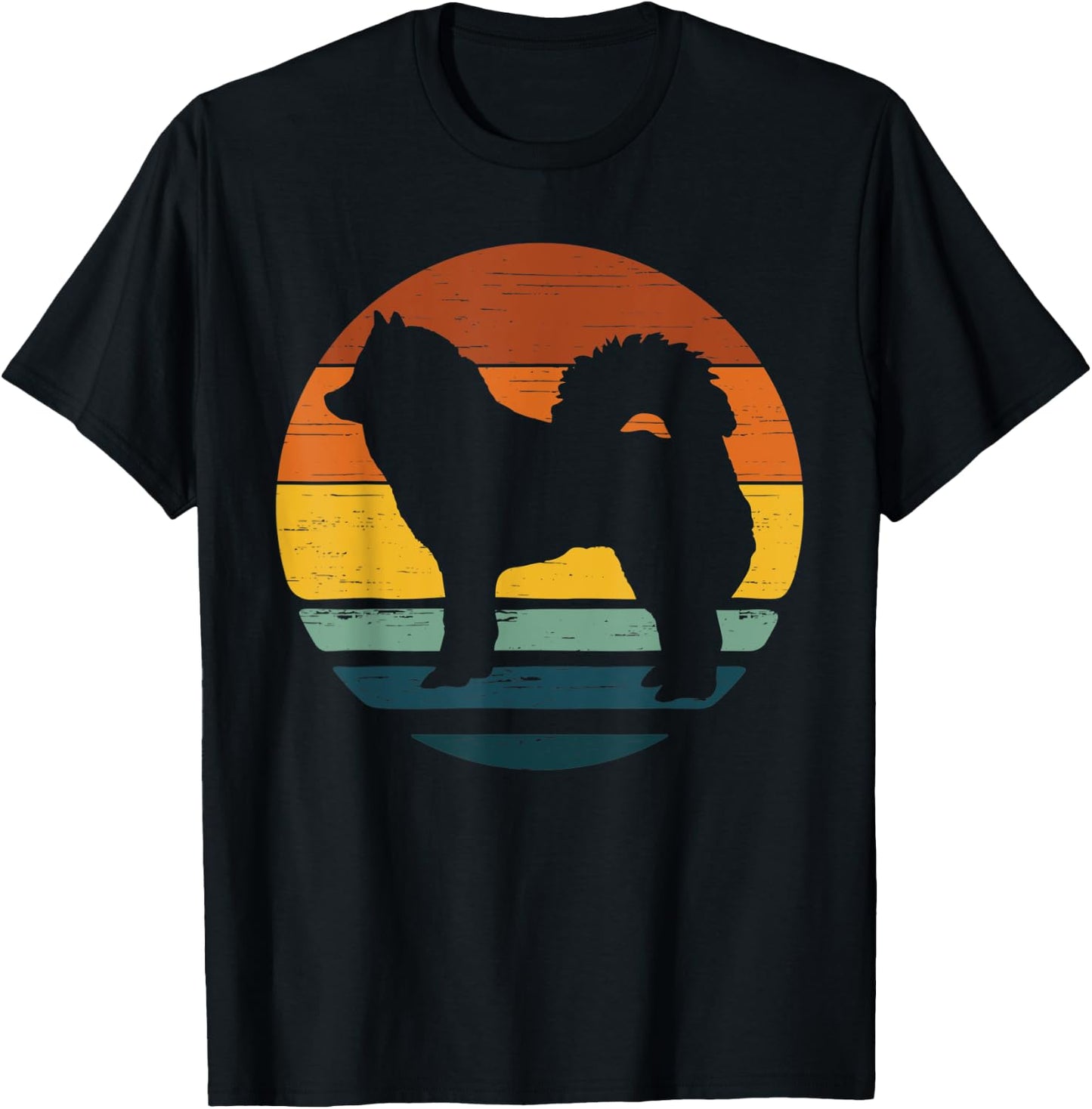 Eurasier Vintage Retro Mom Dad Dog Gift T-Shirt - T-Shirt | Black