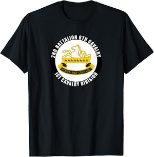 2nd Battalion 8th Cavalry 1st Cavalry Division Veteran Gift T-Shirt - T-Shirt | Black