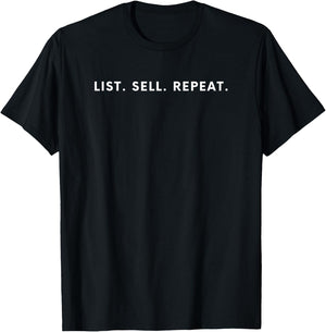 List. Sell. Repeat. T-Shirt - T-Shirt | Black
