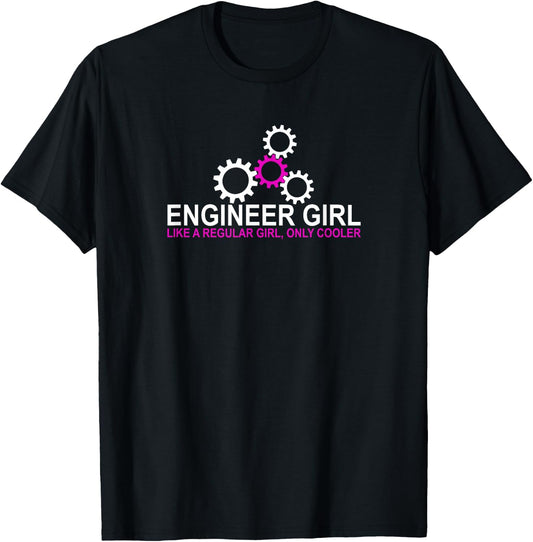 Engineer Girl Engineering Girl Mint Engineer Gift T-Shirt - T-Shirt | Black