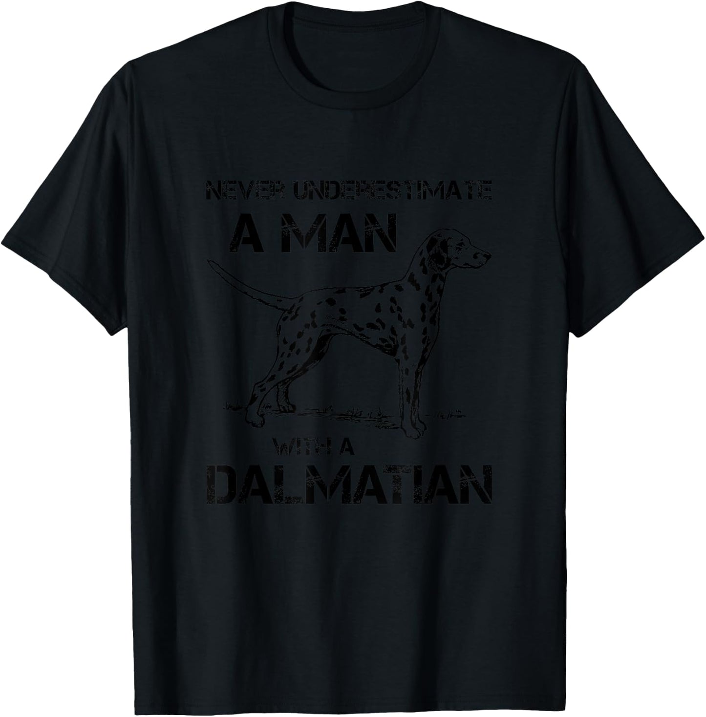 Dalmatian Dog Dad Gift Men T-Shirt - T-Shirt | Black