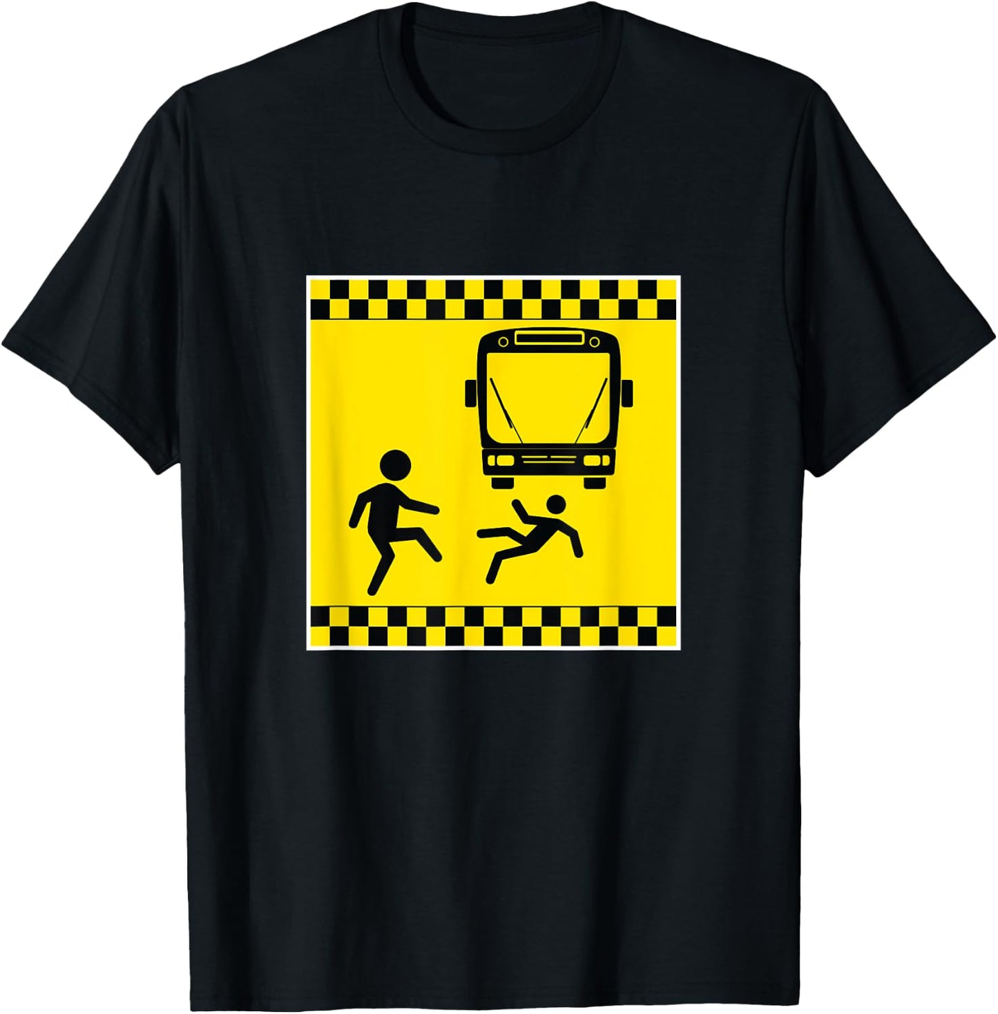 Throw Under The Bus Caution Funny Gag Gift T-Shirt - T-Shirt | Black