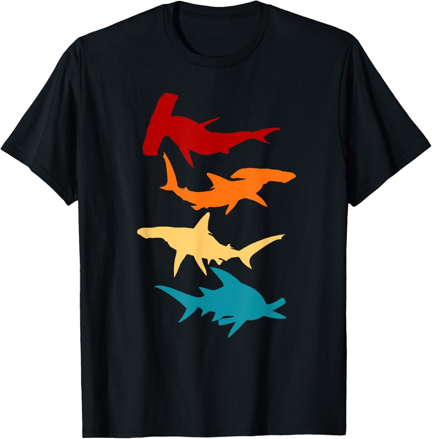 Great 4 hammer shark Gift divers T-Shirt - T-Shirt | Black