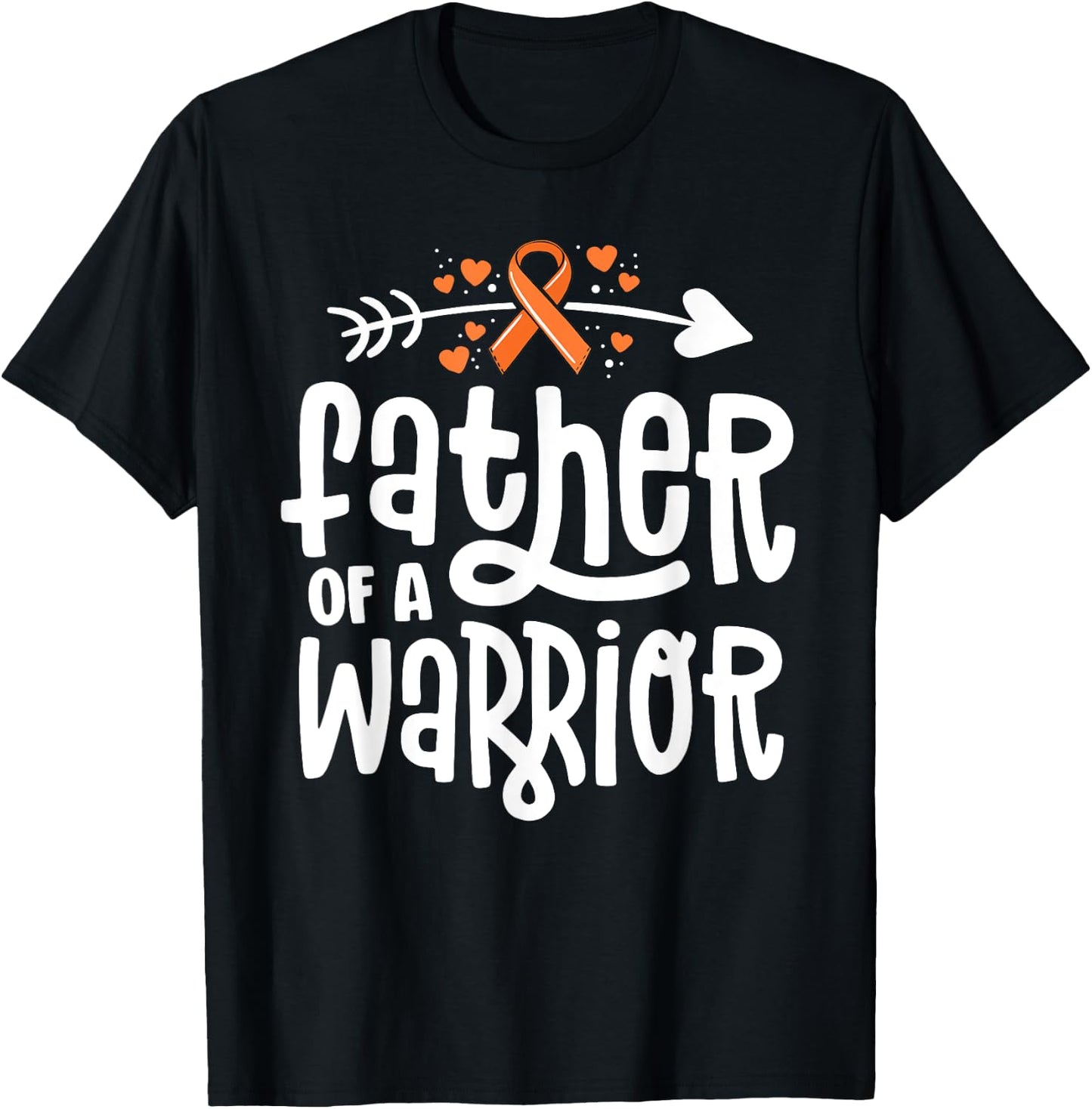 Father Of A Warrior Dad Family Leukemia Cancer Awareness T-Shirt - T-Shirt | Black