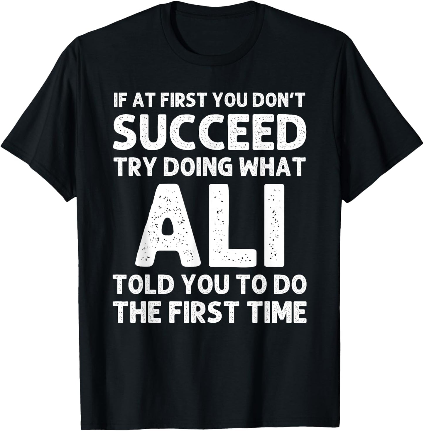 ALI Gift Name Personalized Birthday Funny Christmas Joke T-Shirt - T-Shirt | Black