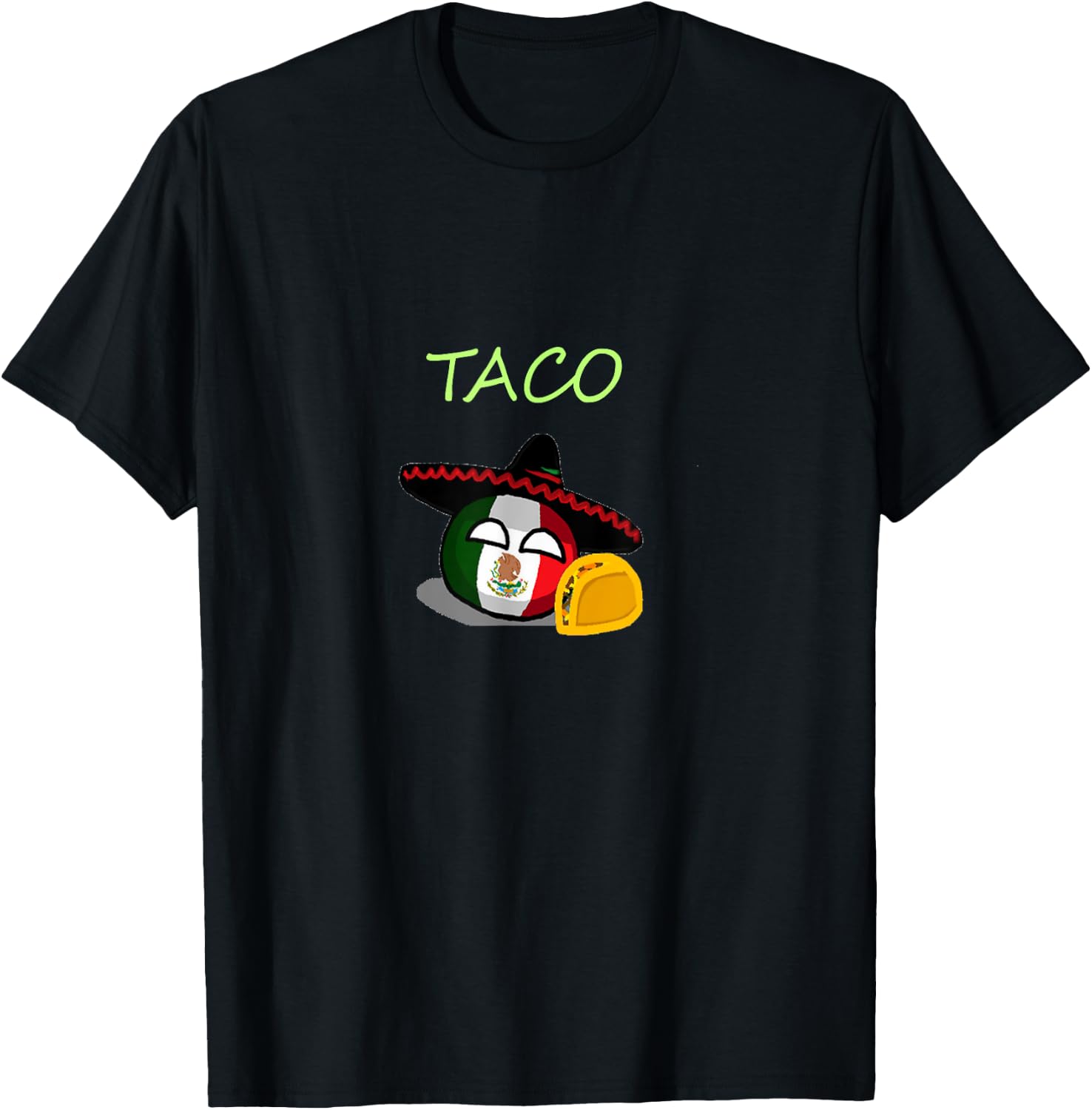 countryballs Mexico T-Shirt - T-Shirt | Black