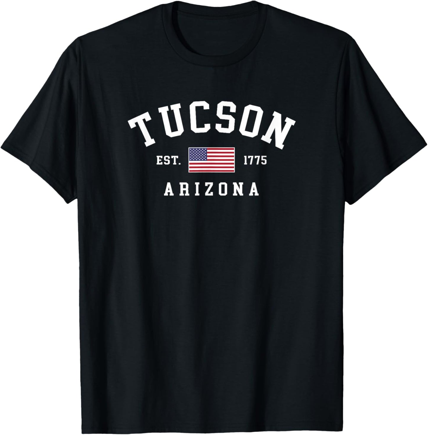 Vintage Tucson Arizona July 4th US Flag Retro Throwback T-Shirt - T-Shirt | Black