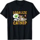 Legalize Catnip Joint Cannabis Cat Smoking Weed Kitten Men Women T-Shirt - T-Shirt | Black