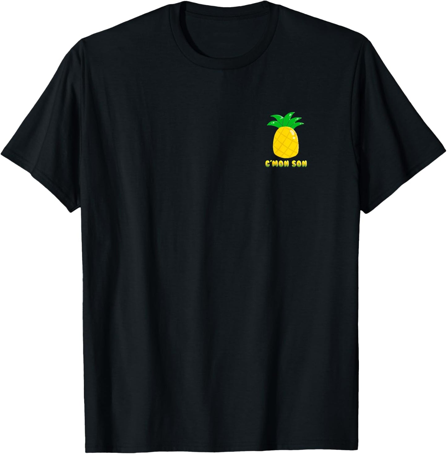 C'mon Son + Pineapple Inspired by Psych T-Shirt - T-Shirt | Black