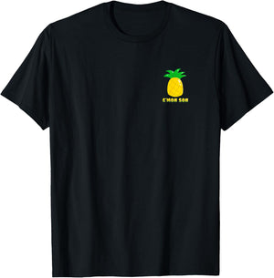 C'mon Son + Pineapple Inspired by Psych T-Shirt - T-Shirt | Black