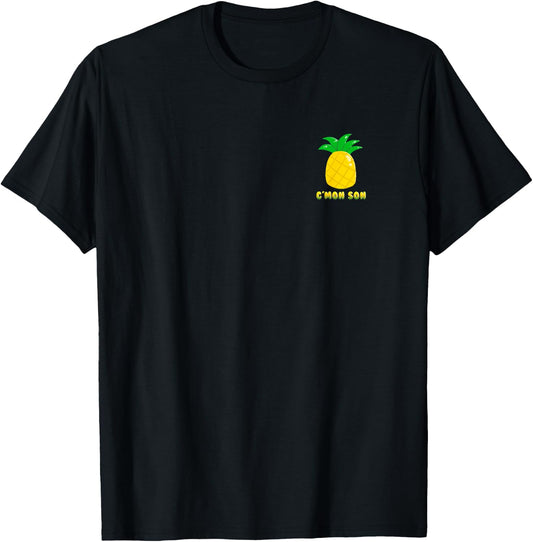 C'mon Son + Pineapple Inspired by Psych T-Shirt - T-Shirt | Black
