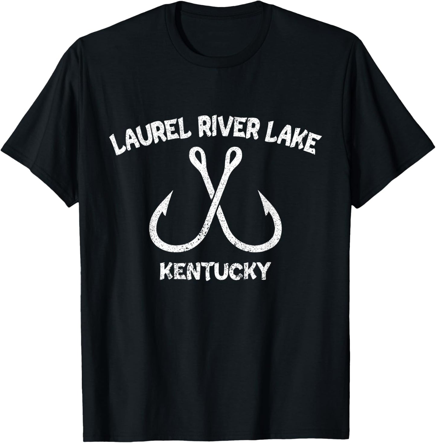 Cool Laurel River Lake KY Funny Fishing Camping Summer Gift T-Shirt - T-Shirt | Black