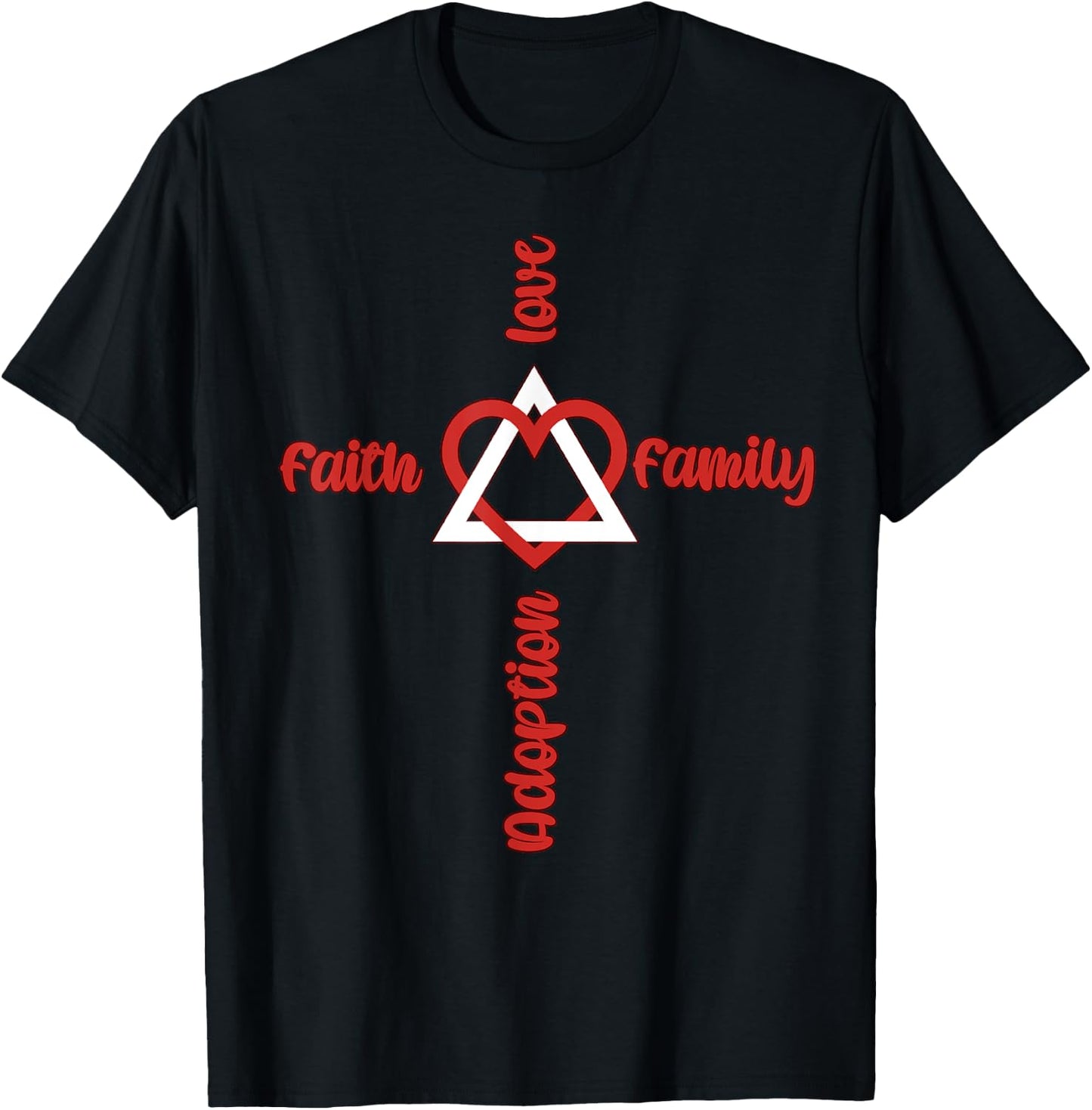 Adoption Symbol idea for Adopting Children Christian Family T-Shirt - T-Shirt | Black