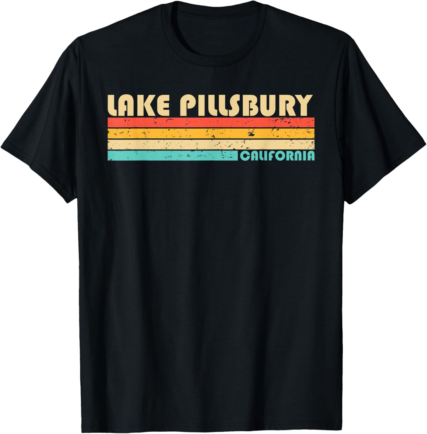 LAKE PILLSBURY CALIFORNIA Funny Fishing Camping Summer Men Women Kids T-Shirt - T-Shirt | Black