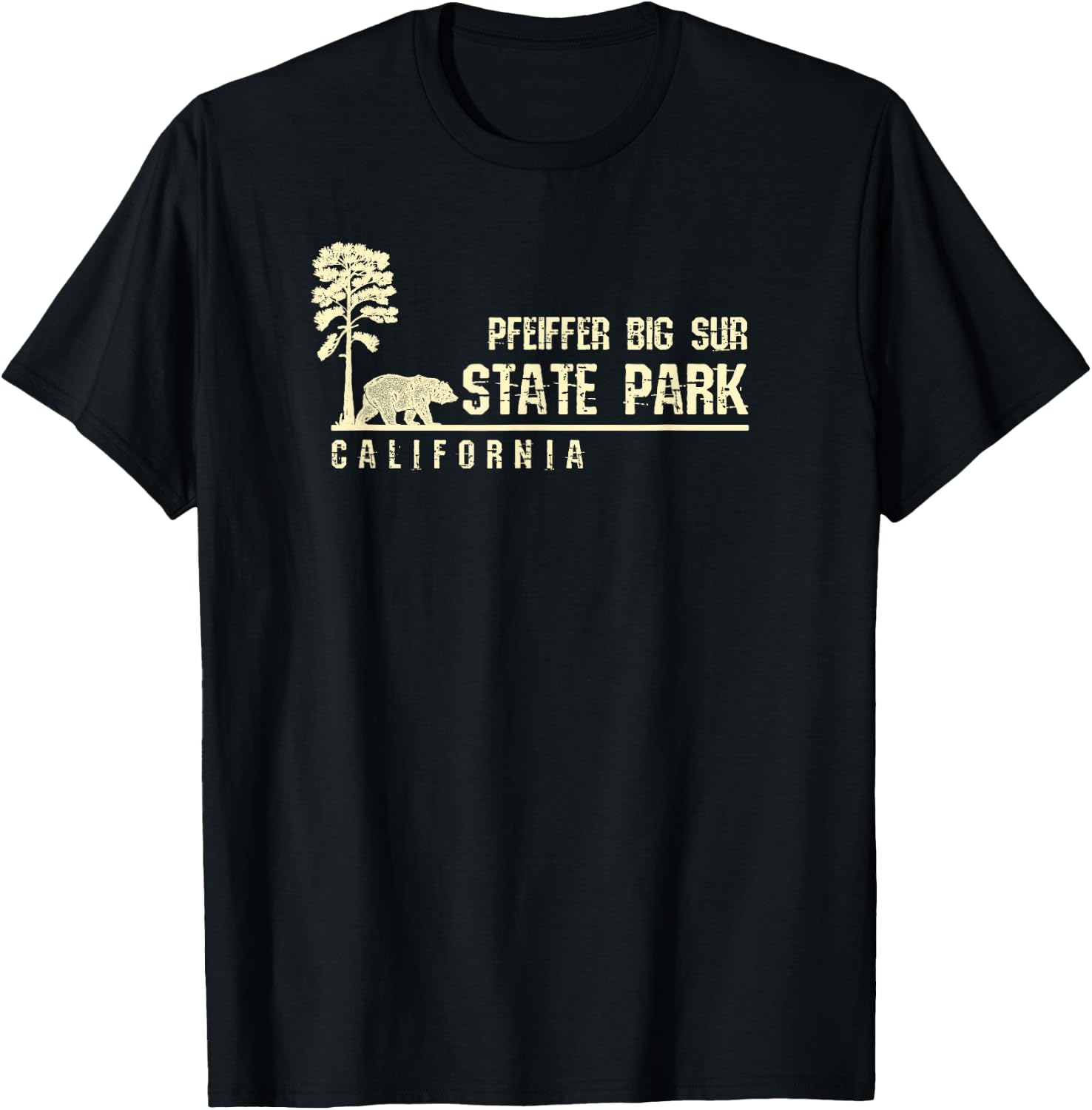 California Souvenir Gift Pfeiffer Big Sur State Park T-Shirt - T-Shirt | Black