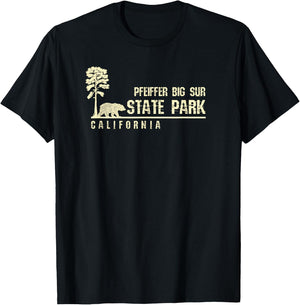 California Souvenir Gift Pfeiffer Big Sur State Park T-Shirt - T-Shirt | Black