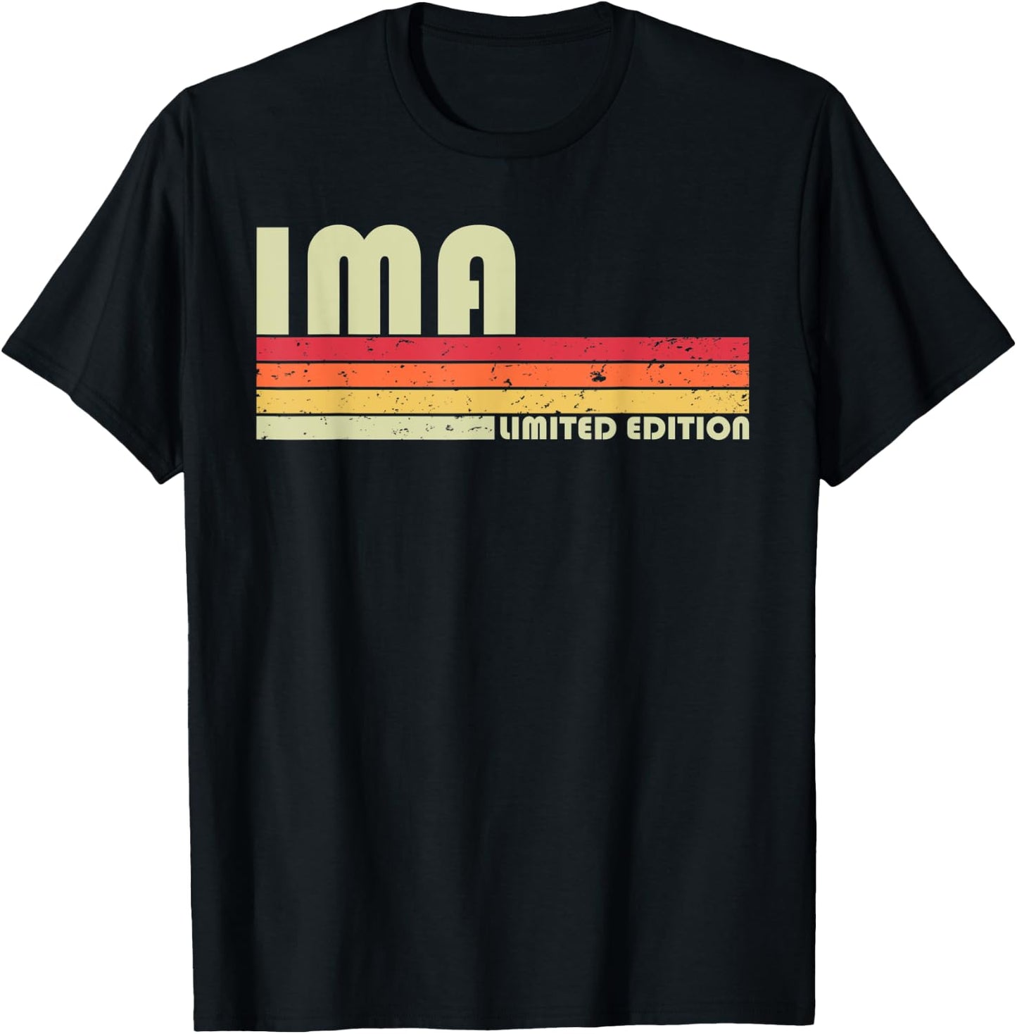 IMA Name Personalized Retro Vintage 80s 90s Birthday T-Shirt - T-Shirt | Black
