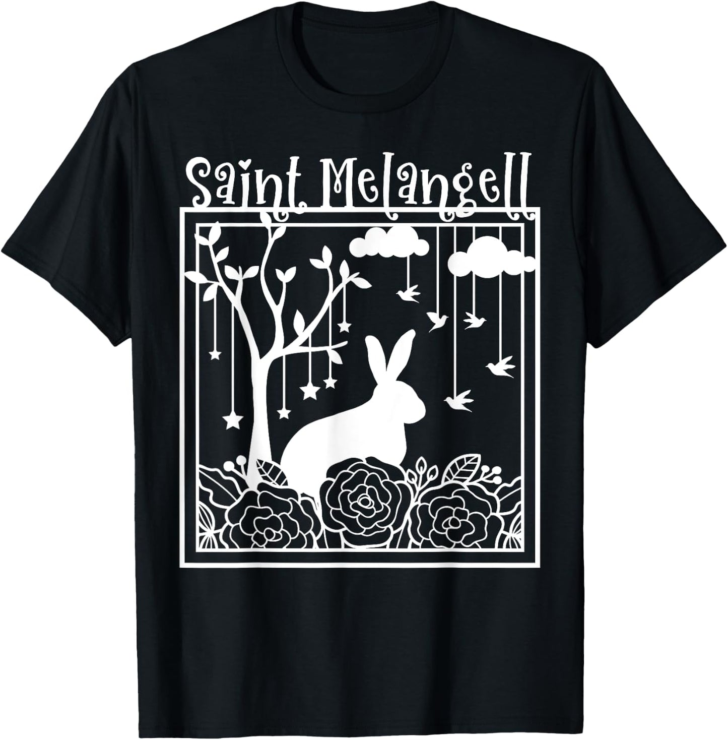 St Melangell Hares Rabbit Owner Catholic T-Shirt - T-Shirt | Black