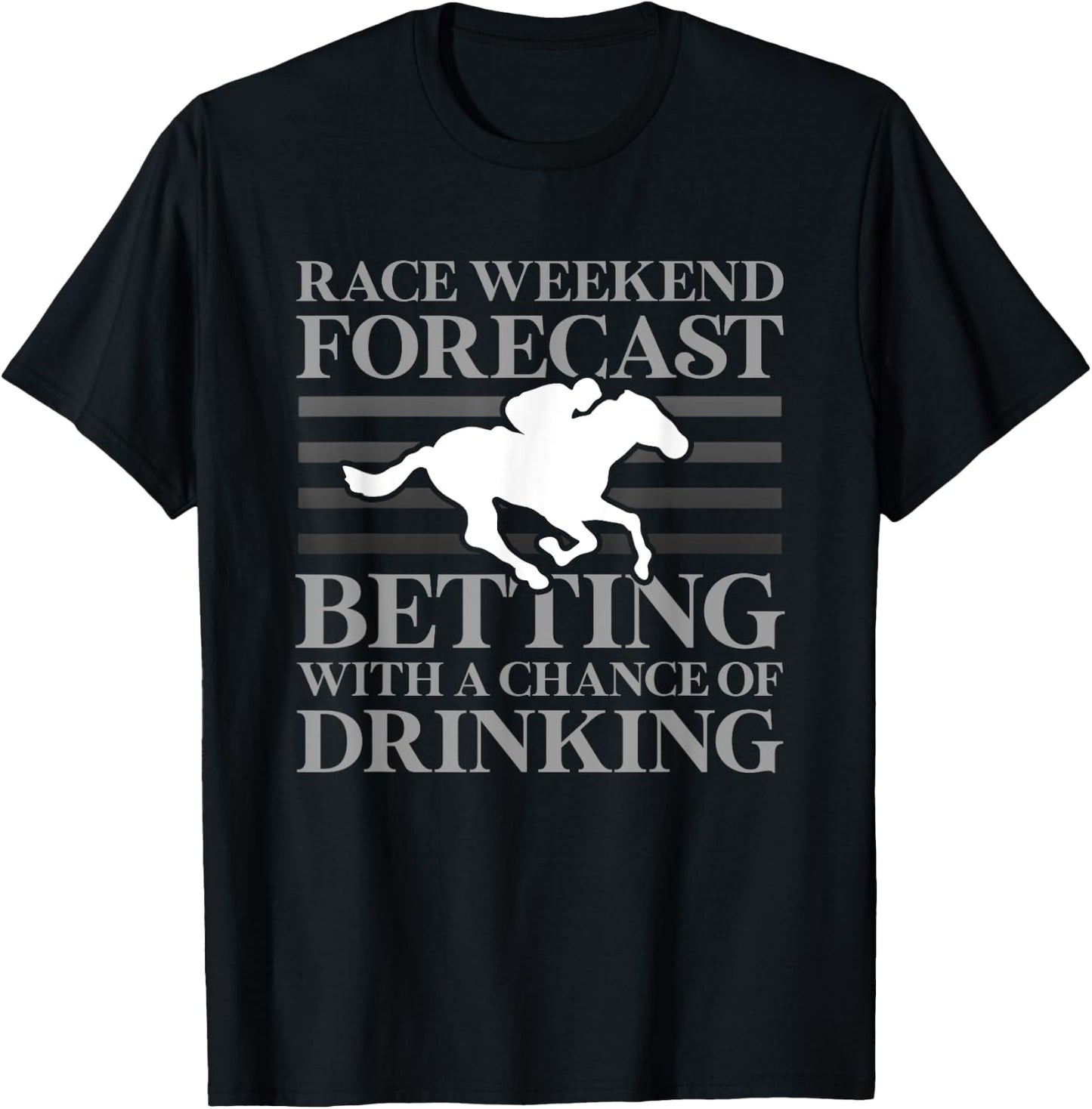 Funny Horse Racing Jockey Racer Track Rider Drinking Gifts T-Shirt - T-Shirt | Black