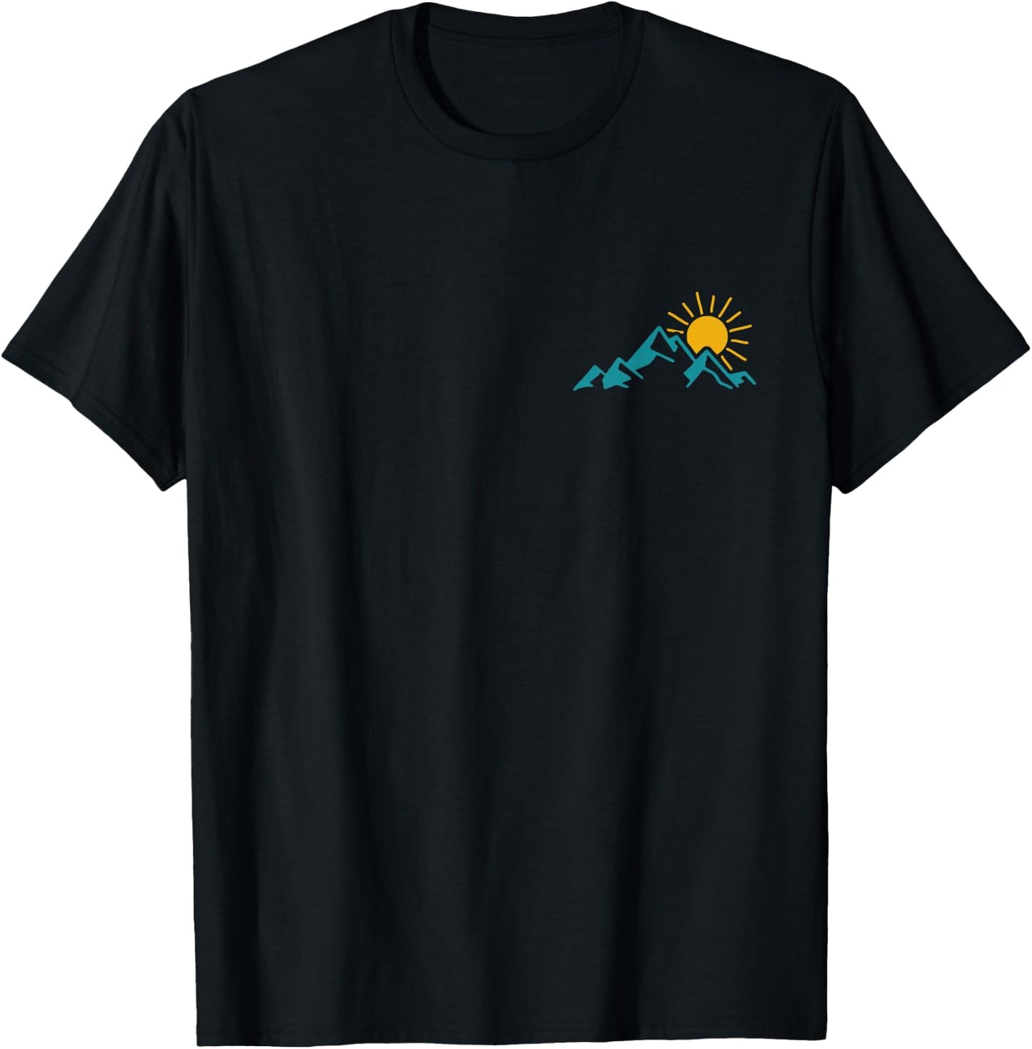 Wir Lieben Berge - Black Mountain - Adults, Outdoor Enthusiasts - - Short Sleeve - Small - - Modern Vintage - Hiking, Camping, Climbing T-Shirt - T-Shirt | Black