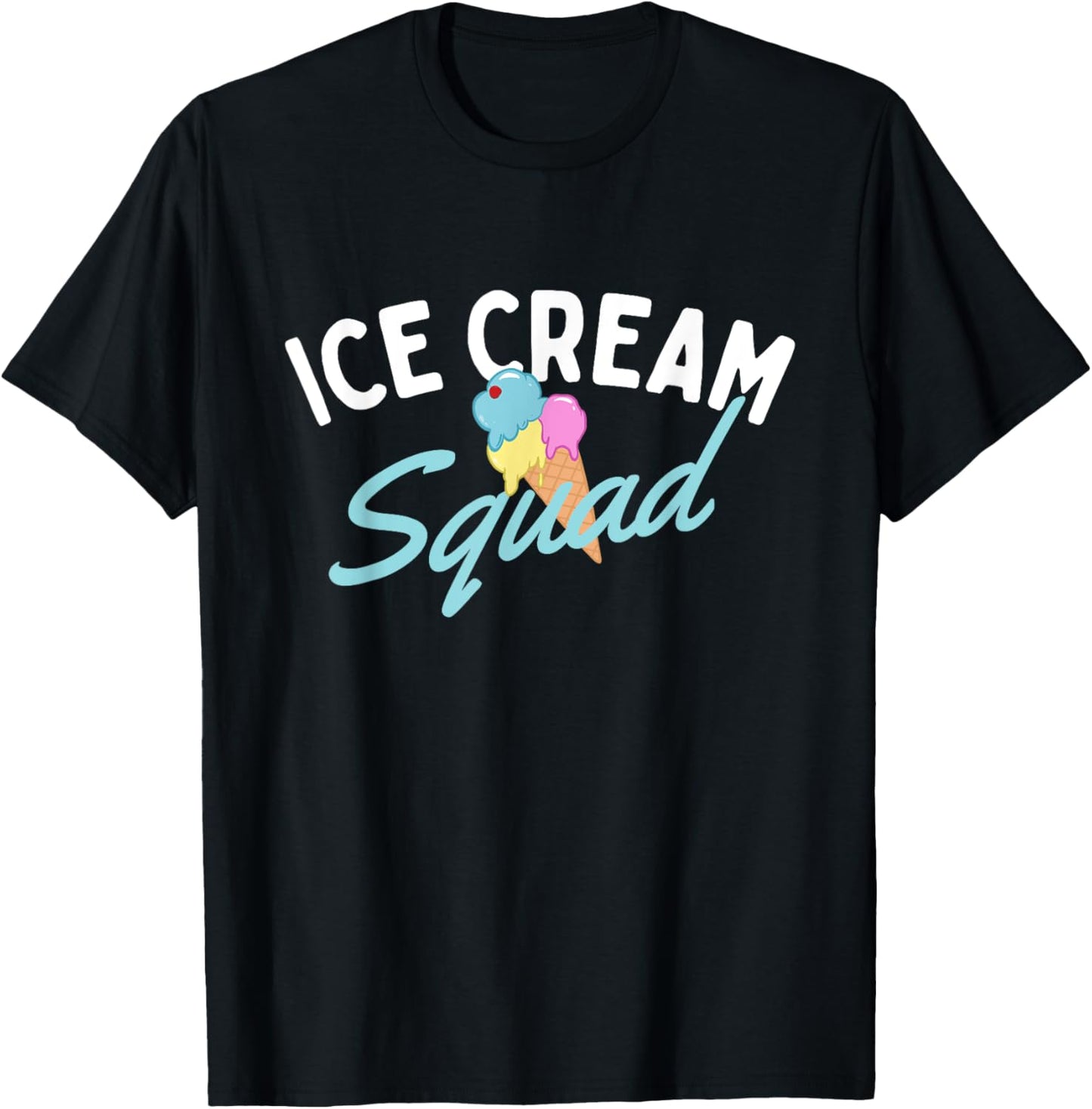 Ice Cream Squad - Ice Cream Lover Gelato Sweet Tooth Men Women Kids T-Shirt - T-Shirt | Black